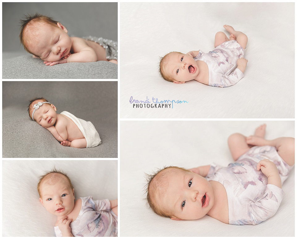 newborn images with baby girl in plano studio